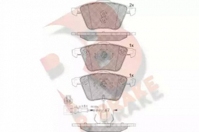 R BRAKE rb2148 -  Комплект тормозных колодок, дисковый тормоз